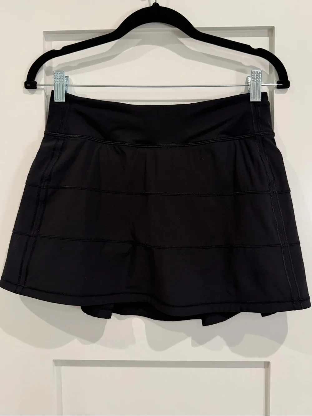 Lululemon | Pace Rival Mid-Rise Skirt (Long) | Black Tennis Skirt - Picture 2 of 13
